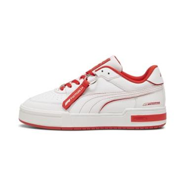 Imagem de PUMA Tênis masculino Formula 1 CA Pro, branco e vermelho, 42, Branco-pop vermelho, 46