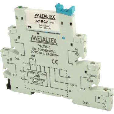 Imagem de Rele Interface Rele 24VCA/CC 1 Rev. 6A Ref. PRZ-1R-24/G - Metaltex
