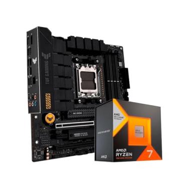 Imagem de Kit Upgrade AMD Ryzen 7 7800X3D, Placa Mãe Asus TUF Gaming X670E-PLUS DDR5