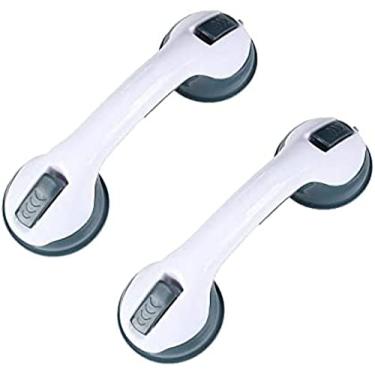 Imagem de 2 pacotes, trilhos de apoio, trilhos de apoio para banheiro de sucção, barra de apoio para banheiro, alça de segurança para auxiliares de mobilidade portátil com encaixe de ventosa para banh