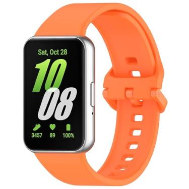 Imagem de Pulseira de relógio compatível com Samsung Galaxy Fit 3, de comprimento ajustável, pulseira de silicone macio, acessório de substituição para Samsung Galaxy Fit 3 para mulheres e homens