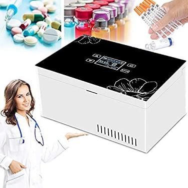 Imagem de Refrigerador de insulina portátil, refrigerador de insulina de operação inteligente, 3 graus de de alarme, refrigerador de temperatura constante para medicamentos de 0-18°C, bateria