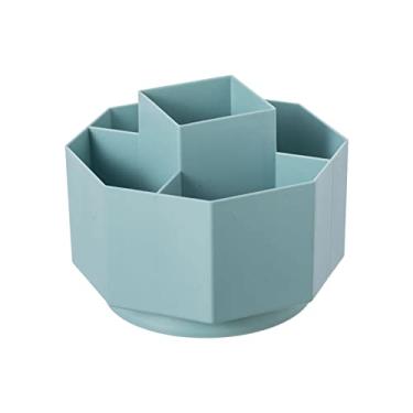 Imagem de Organizador de material de arte giratório, porta-canetas para mesa, organizador de porta-lápis de plástico, mesa giratória para casa, escritório, sala de aula /2392