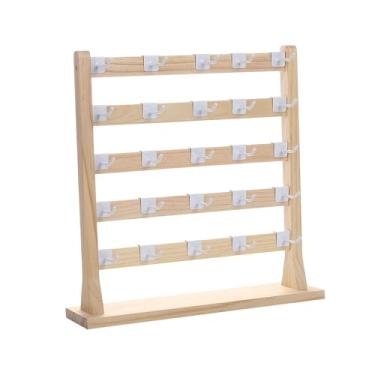 Imagem de Dynwave Brinco expositor para venda, expositor de joias com ganchos removíveis, organizador de joias para colares de cartões de brinco, 5º nível