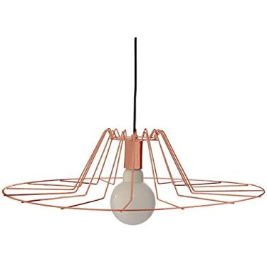 Imagem de Pendente Retangular Ref 6171 GOLD ROSE Soquete E27 1 Lampada (60 X 60 X 16 cm) Bivolt Fabricado em Metal Pantoja&Carmona