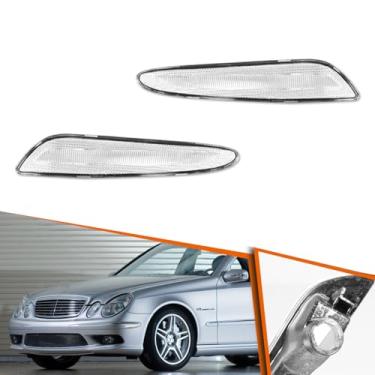 Imagem de ADIIL Para Mercedes W211 E-Class 2003-2006 lentes transparentes para-choques dianteiros laterais marcadores luminosos