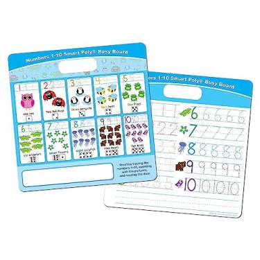 Imagem de Ashley Productions Quadro de atividades educativas Smart Poly para atividades, apagar a seco com marcador, 26 x 26 cm, números 1 a 10
