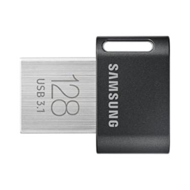 Imagem de SAMSUNG Unidade flash USB FIT Plus 3.1, 128 GB, 400 MB/s, conecte e permaneça, expansão de armazenamento para laptop, tablet, Smart TV, sistema de áudio de carro, console de jogos, MUF-128AB/AM, cinza