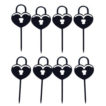 Imagem de Topo De Bolo Cadeado De Coração 3X7 Cm - Gmezn445