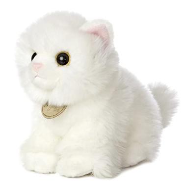 Imagem de Mini Pelúcia Gato Branco Angorá Da Série Miyuni Aurora 16cms