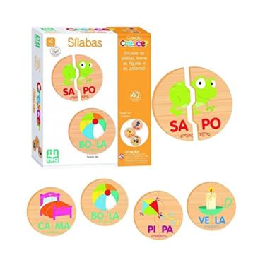 Imagem de Nig Brinquedos Jogo Educativo Madeira Crescer Sílabas