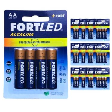 Imagem de Pilha Alcalina AA de Alta Performance 48 Unidades - FORTLED