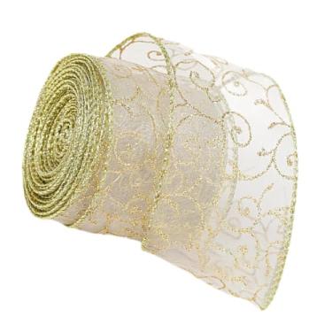 Imagem de rockible Fita de Natal Fita de Cetim Fita de Borda de Arame Fita de Natal para Cartões de Felicitações Embalagem de Presente Decoração de Guirlanda Embrulho de, Style a