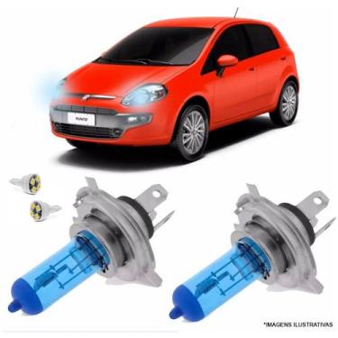 Imagem de Lampada Super Branca Punto 08 Até 16 - Farol Alto E Baixo H4 - Tech On