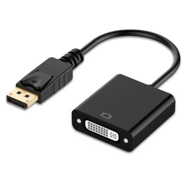 Imagem de Cabo Adaptador Displayport Macho Para Dvi 24+5 Pinos Fêmea Conversor C