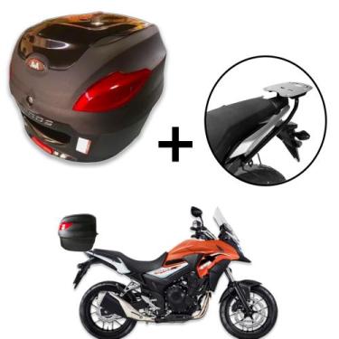 Imagem de Baú 41 litros Awa Proos com Bagageiro para CB 500X 2013-2023, Preto Br