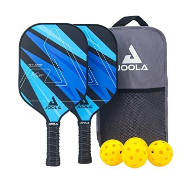 Imagem de Kit Joola Ben Johns Blue Lightning Pickleball (2 Raquetes, 4 Bolas E 1 Bolsa)