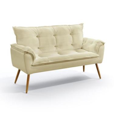 Imagem de Poltrona Namoradeira Estofada Decorativa Beta com Pés Palito N-030 Vel