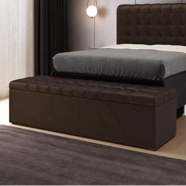 Imagem de Calçadeira Alpha 195 King Decorativa N-027 Veludo Marrom Chocolate Ara