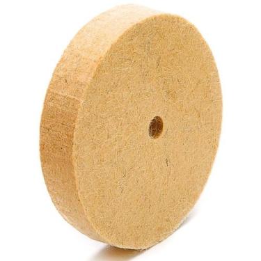 Imagem de 01 Roda Disco 4 OU 6 Pol Escova Polimento Pano Feltro Jeans (Brim) Pol