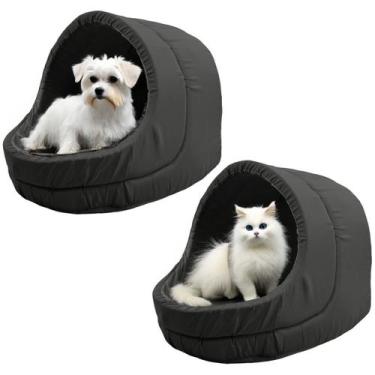 Imagem de Kit 2x Camas Pet Iglu Raça Médio para Cachorro e Gato com Almofada - S