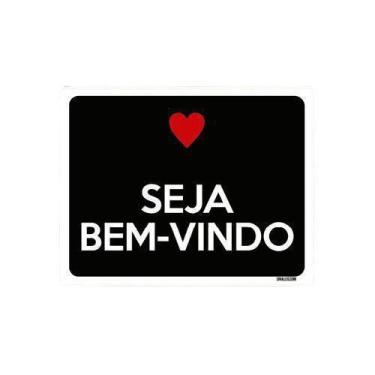Imagem de Kit 3 Placas Decorativa - Seja Bem Vindo - Sinalizo.Com