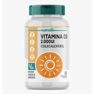 Imagem de Vitamina D3 2.000Ui Colecalciferol 60 Capsulas - Nutralin, 60, Vitamin