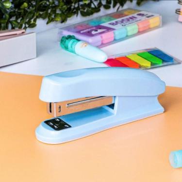 Imagem de Kit Grampeador Médio Com Refil Pastel - FWB, Azul