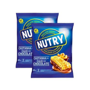 Imagem de Kit 2 Barra de Cereais Nutry Castanha de Caju com Chocolate 3 Unidades