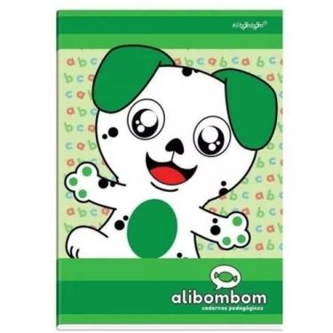 Imagem de Caderno 80 Folhas Alibombom Verde Capa Dura Reforçado