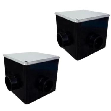 Imagem de Caixa de passagem quadrada tampa inox 08.0010 brustec com 2