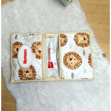 Imagem de Porta Fraldas Lenço Pomada Bebe Menino Estampas Portátil - DW Confecçõ