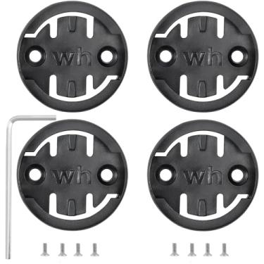 Imagem de Suporte de bicicleta para Wahoo - [Pacote com 4] Adaptador de Montagem Compatível com Wahoo Suportes de Computador para Ciclismo Frontal Externo, Base de Substituição para GPS de Bicicleta, Montagem