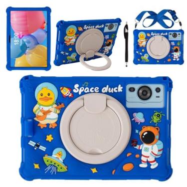 Imagem de Capa para tablet Android de 10,1 polegadas para Callsky-Tab 10,1 polegadas Cpad 10/aiprotablet C20e/Moderness MB1001/ECOPAD 10.1/BYYBUO A10/ONN 10,1 polegadas (espaço azul marinho)