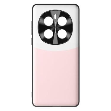 Imagem de POYUFRG Capa de couro para Honor Magic 7 Pro/7, capa de telefone de proteção de lente ultrafina fosca leve capa de proteção contra choque, rosa, 7pro