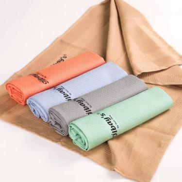 Imagem de Generic Conjunto de 5 panos de limpeza de microfibra da Ilbay, toalha de limpeza de microfibra de 40,6 cm x 66 cm com 5 cores, polimento de carro sortido, lenços umedecidos para janelas