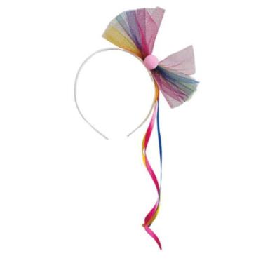 Imagem de Tiara Carnaval Laço Tule Colorido Com Fitas Vivarte - Inspire sua Fest
