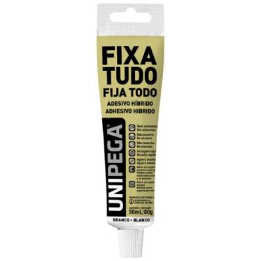 Imagem de Fixa Tudo Branco 80g Bisnaga Plástica Gancheira Unipega
