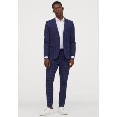 Imagem de Terno Masculino Slim Principe de Gales Marinho Jordhan, Azul marinho, 