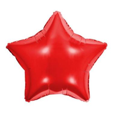 Imagem de Balão Metalizado Estrela Vermelha 18" (45cm) - Make+
