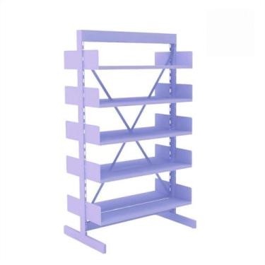 Imagem de Estante Para Biblioteca Dupla Pandin 2,00 m Lilás