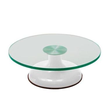 Imagem de Bailarina de Vidro Giratória 30cm Branca - Confeitudo - Rizzo Confeita