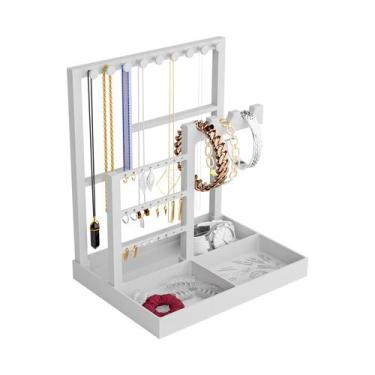 Imagem de Porta Joias Maleta Organizadora Acessórios  - Deliquadros, Branco