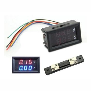 Imagem de Voltimetro E Amperimetro Digital Led Dc Cc 100v 50a C Shunt - Tomzn