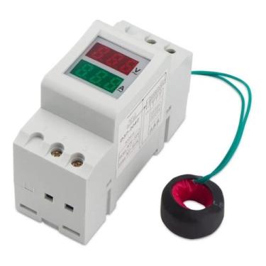 Imagem de Voltímetro Amperímetro Digital 110v 220v 100a Painel Din - Tomzn