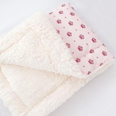 Imagem de Cobertor Saída Maternidade Mantinho Berço Bebê Sherpa Grosso - Criativ