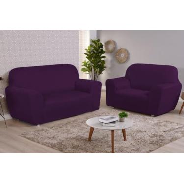 Imagem de Capa para sofa king 2 e 3 lugares malha gel lisa - MAYRA ENXOVAIS, Rox