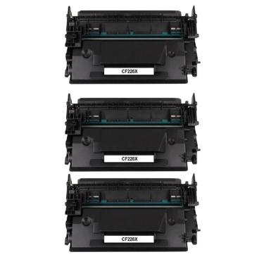 Imagem de Kit 3 Toner Compatível 26X MAIOR CF226X M402 M426