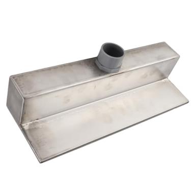 Imagem de Bica Em Cascata de Aço Inoxidável 304 Com Finis Polidos, Plataforma Horizontal Alargada, Vertedouro Em Cascata para Piscina de Pátio e Cortina de água (500MM)