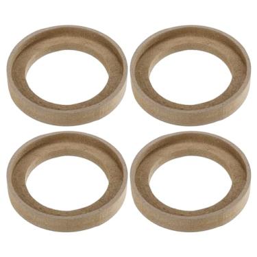 Imagem de uxcell 4 peças de anéis espaçadores universais de 8,5 cm para montagem de subwoofer, madeira maciça, bege